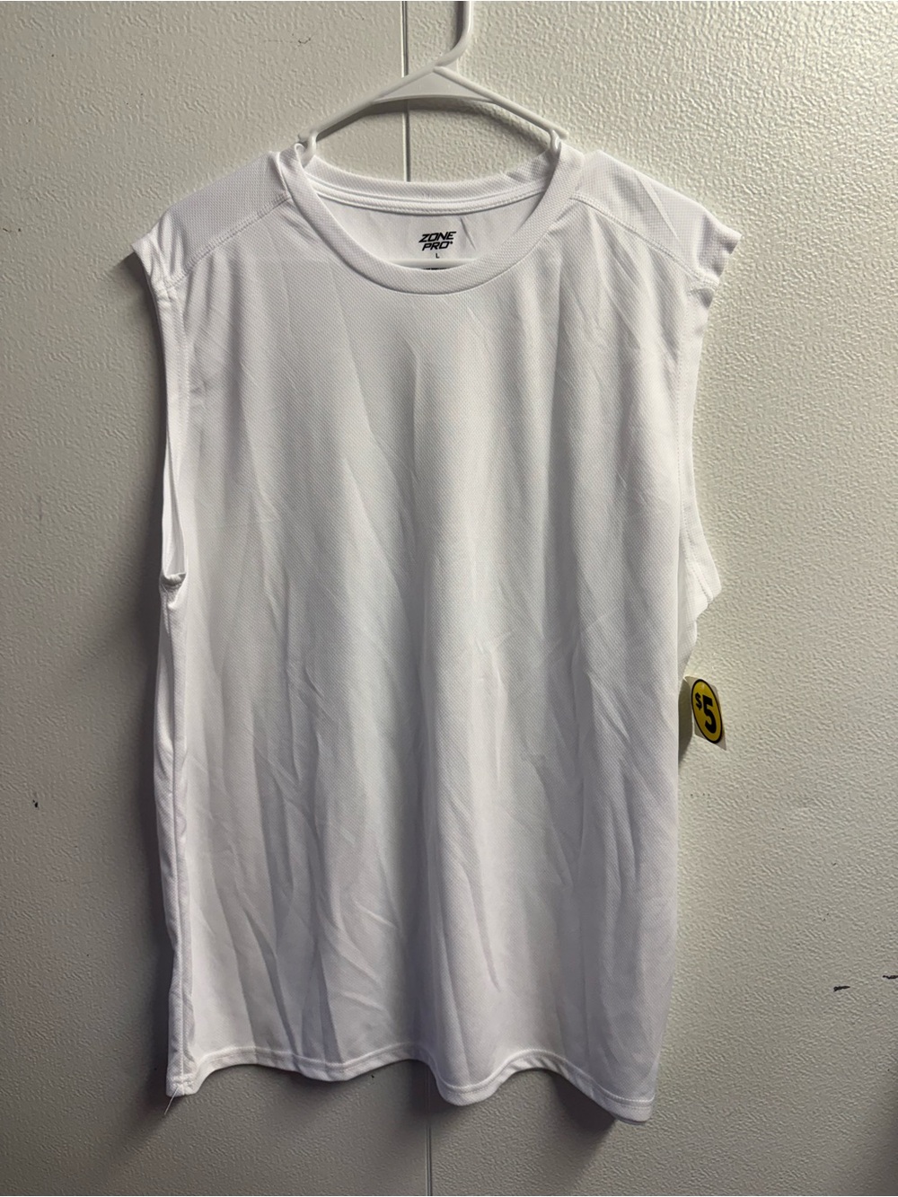 Zone Pro White Athletic Tank Top